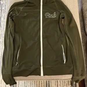 Olive green PINK jacket. Size Small